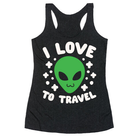 I Love To Travel Racerback Tank Top