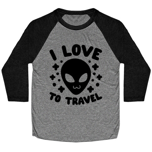 I Love To Travel Baseball Tee