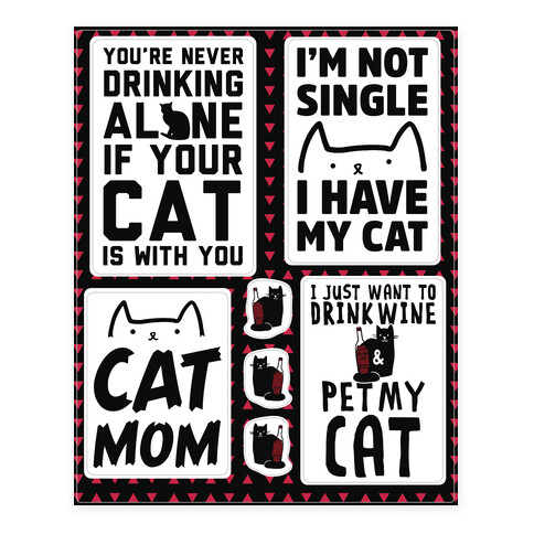 Cat Mom  Stickers and Decal Sheet