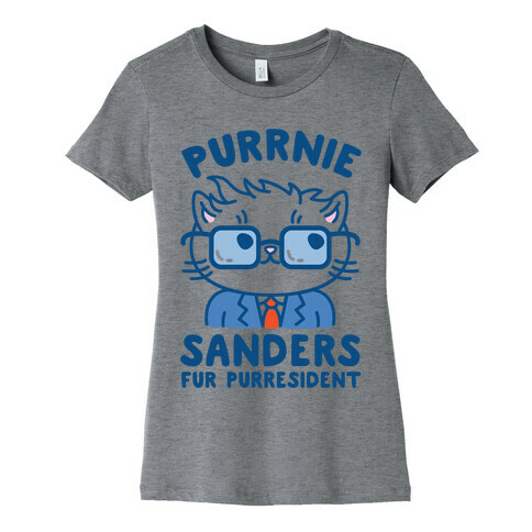 Purrnie Sanders Fur Purresident Womens T-Shirt