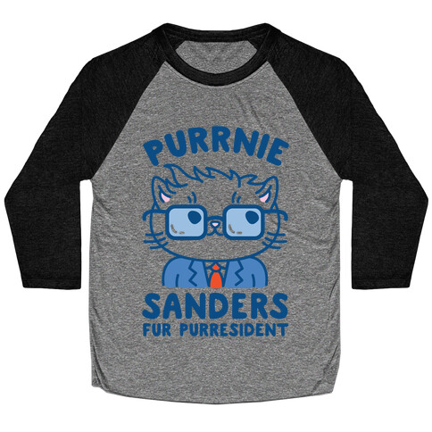 Purrnie Sanders Fur Purresident Baseball Tee