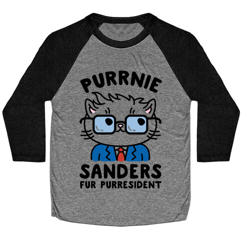 Purrnie Sanders Fur Purresident Baseball Tee