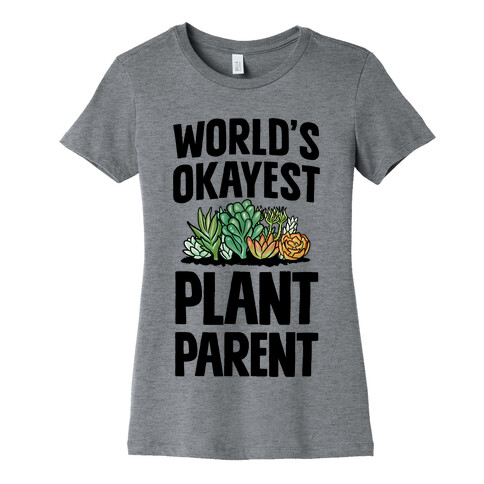 Worlds Okayest Plant Parent Womens T-Shirt