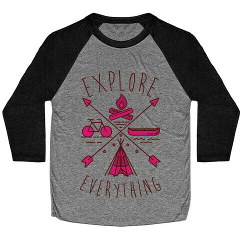 Explore Everything Baseball Tee