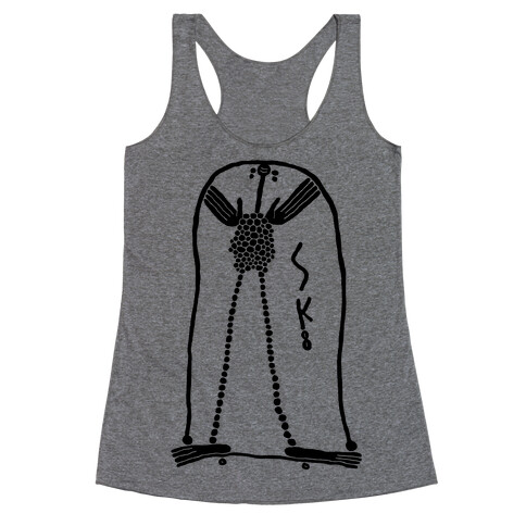 Skateboarder Touching Her Hair Racerback Tank Top