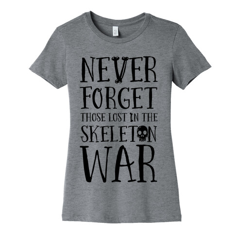 Never Forget Those Lost in the Skeleton War Womens T-Shirt