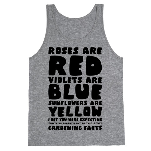 Gardening Facts Tank Top