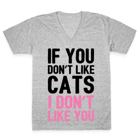 If You Don't Like Cats I Don't Like You V-Neck Tee Shirt