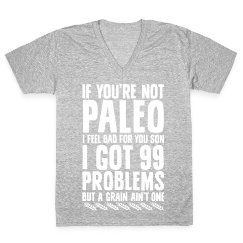 Paleo Problems V-Neck Tee Shirt