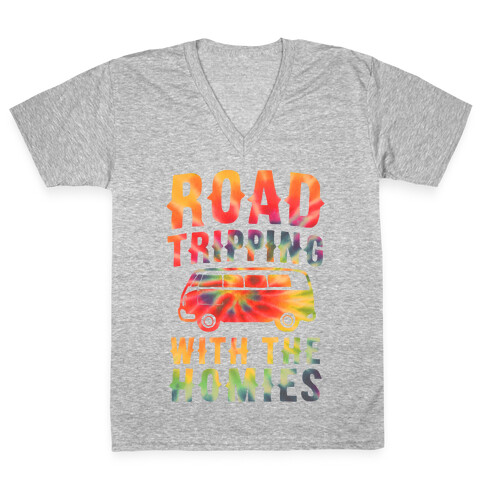 Road Tripping With the Homies V-Neck Tee Shirt