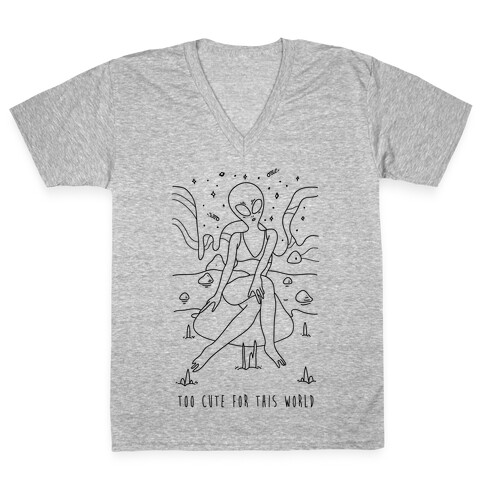Too Cute For This World V-Neck Tee Shirt