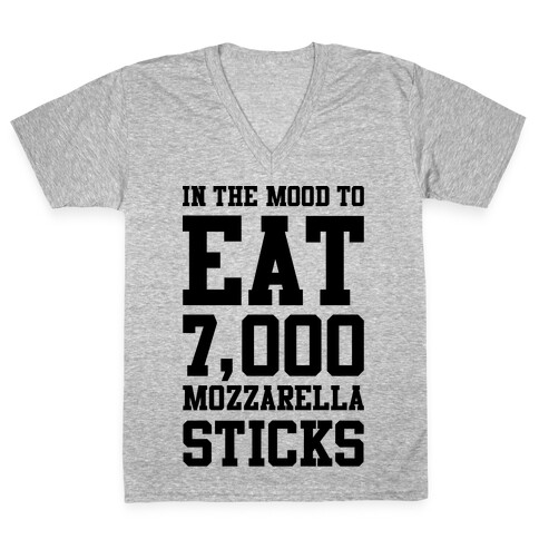7,000 Mozzarella Sticks V-Neck Tee Shirt