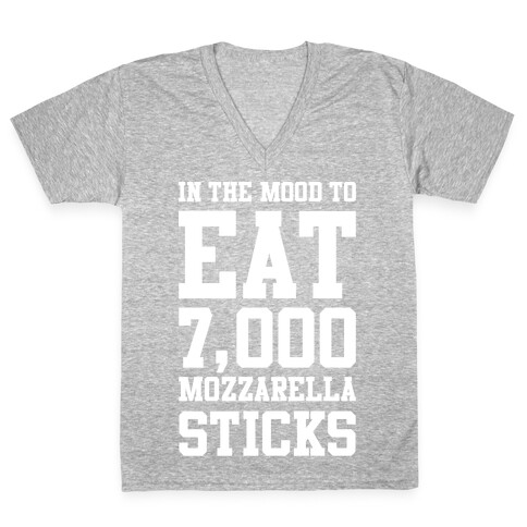 7,000 Mozzarella Sticks V-Neck Tee Shirt