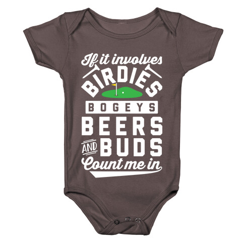 If It Involves Golf Count Me In Baby One-Piece