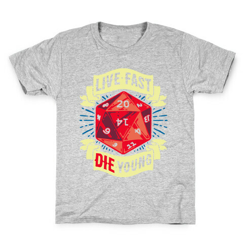 Live Fast Die Young D20 Kids T-Shirt