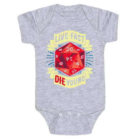 Live Fast Die Young D20 Baby One-Piece