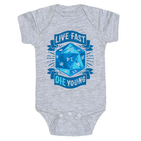 Live Fast Die Young D20 Baby One-Piece