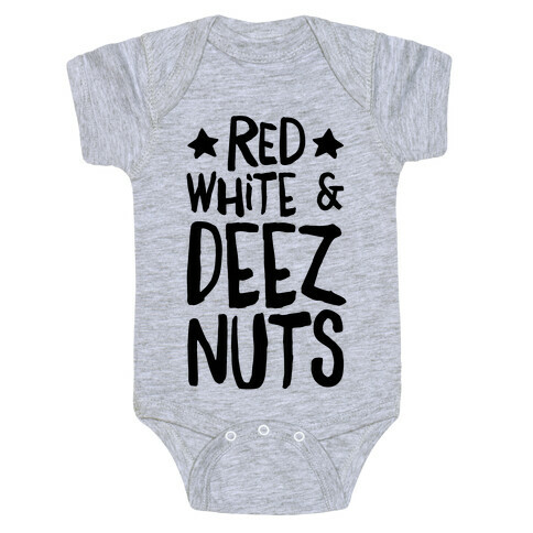 Red White & Deez Nuts Baby One-Piece