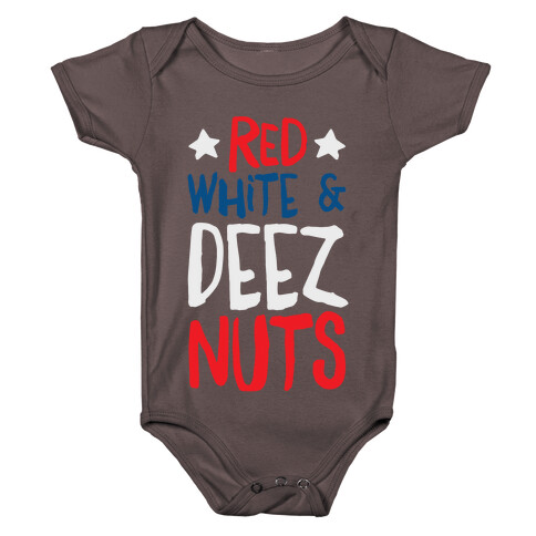 Red White & Deez Nuts Baby One-Piece