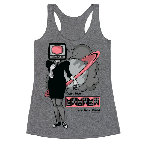 Come Visit Saturn Racerback Tank Top