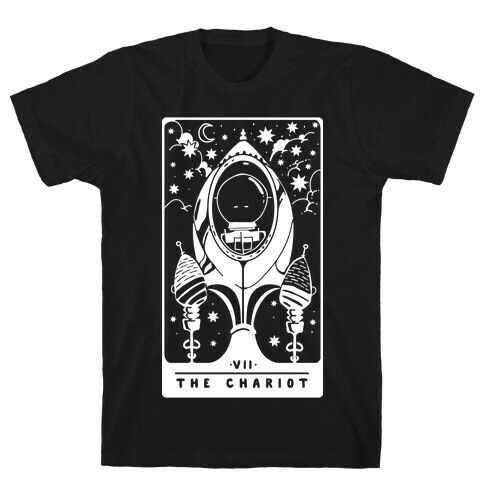 The Chariot Space Rocket Tarot Card T-Shirt