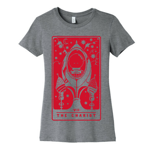 The Chariot Space Rocket Tarot Card Womens T-Shirt