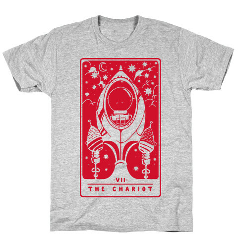 The Chariot Space Rocket Tarot Card T-Shirt