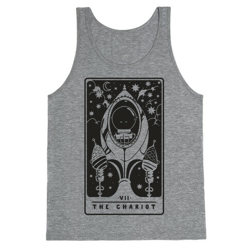 The Chariot Space Rocket Tarot Card Tank Top