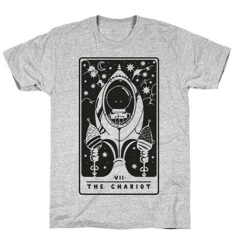 The Chariot Space Rocket Tarot Card T-Shirt