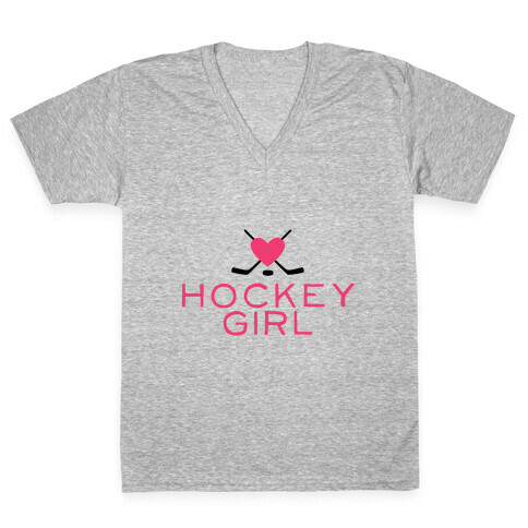Hockey Girl V-Neck Tee Shirt