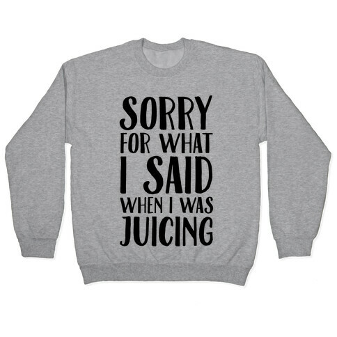 Sorry For What I Said When I Was Juicing Pullover