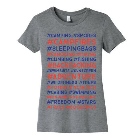 Outdoor Hastags Womens T-Shirt