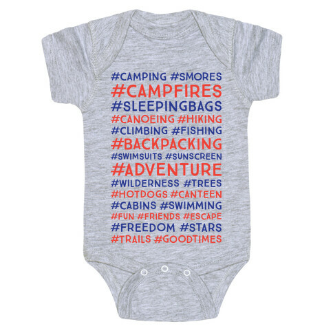 Outdoor Hastags Baby One-Piece
