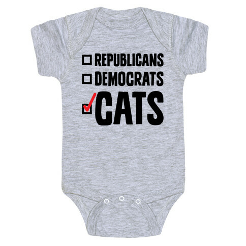 Republicans Democrats Cats Baby One-Piece