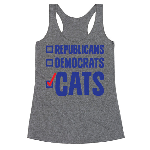 Republicans Democrats Cats Racerback Tank Top