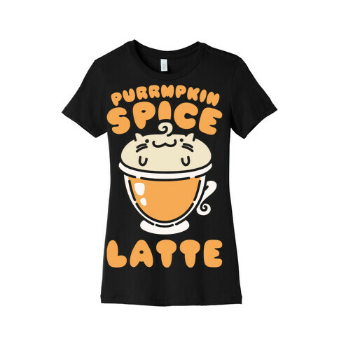 Purrmpkin Spice Latte Womens T-Shirt