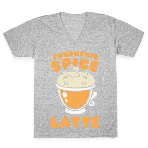 Purrmpkin Spice Latte V-Neck Tee Shirt