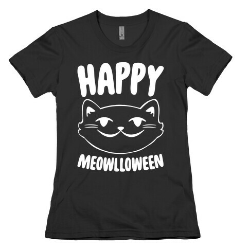 Happy Meowlloween Womens T-Shirt