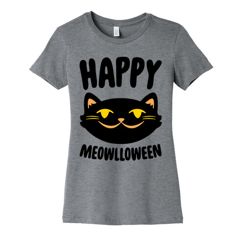 Happy Meowlloween Womens T-Shirt