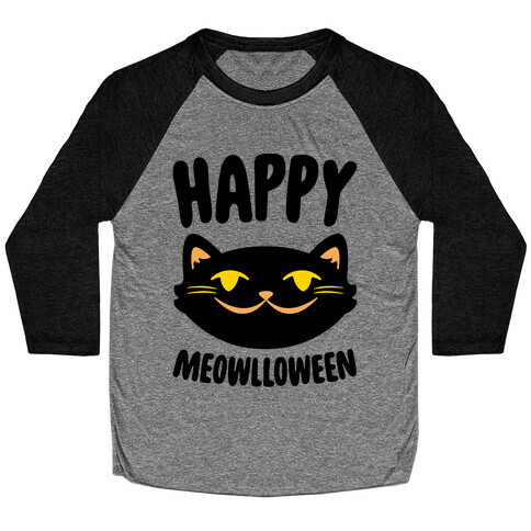 Happy Meowlloween Baseball Tee