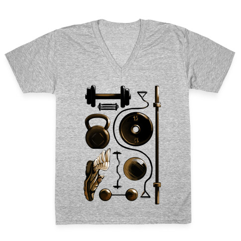 Lifting Items V-Neck Tee Shirt