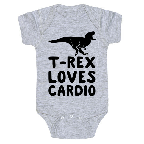 T-Rex Loves Cardio Baby One-Piece
