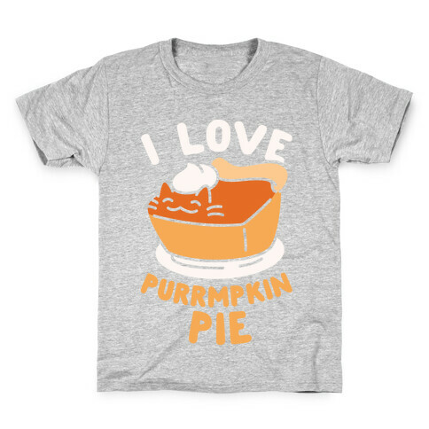 I Love Purrmpkin Pie Kids T-Shirt