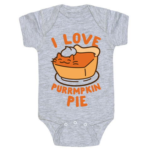 I Love Purrmpkin Pie Baby One-Piece