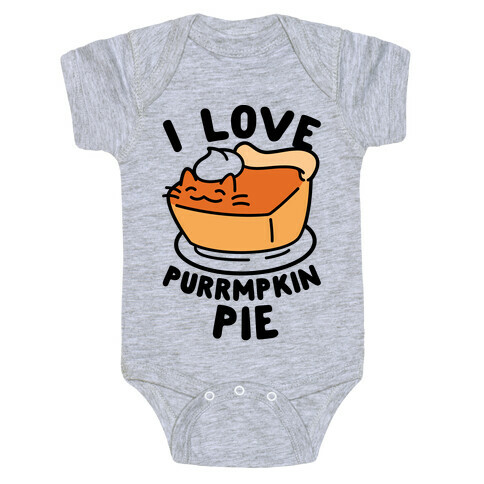 I Love Purrmpkin Pie Baby One-Piece