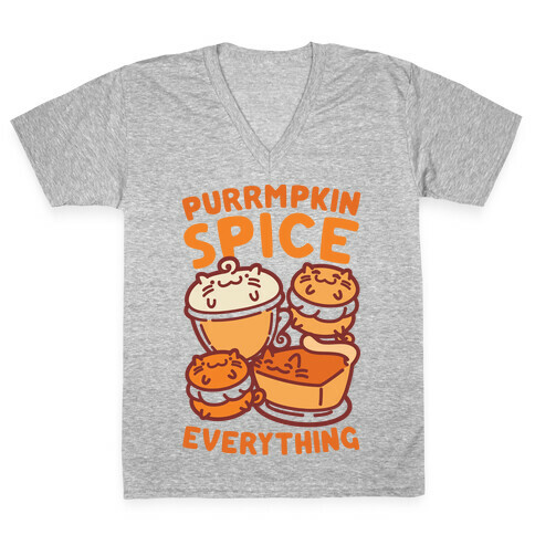 Purrmpkin Spice Everything V-Neck Tee Shirt