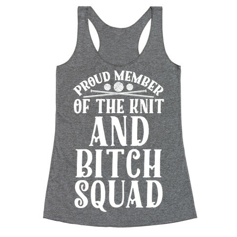 Knit and Bitch Squad Racerback Tank Top