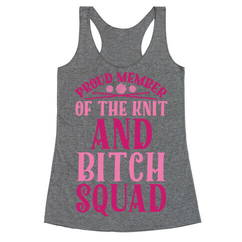 Knit and Bitch Squad Racerback Tank Top