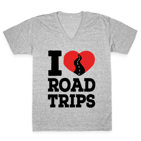 I Love Road Trips V-Neck Tee Shirt