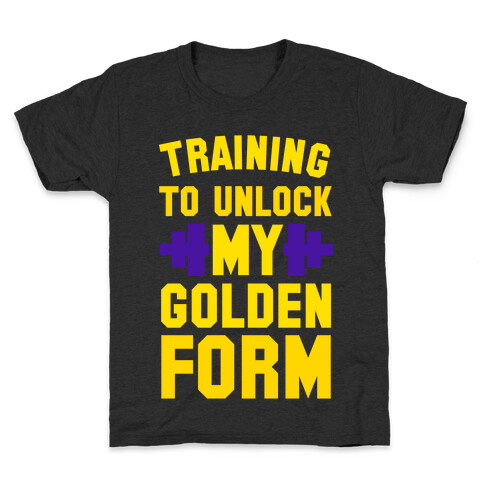 Training to Unlock My Golden Form Kids T-Shirt